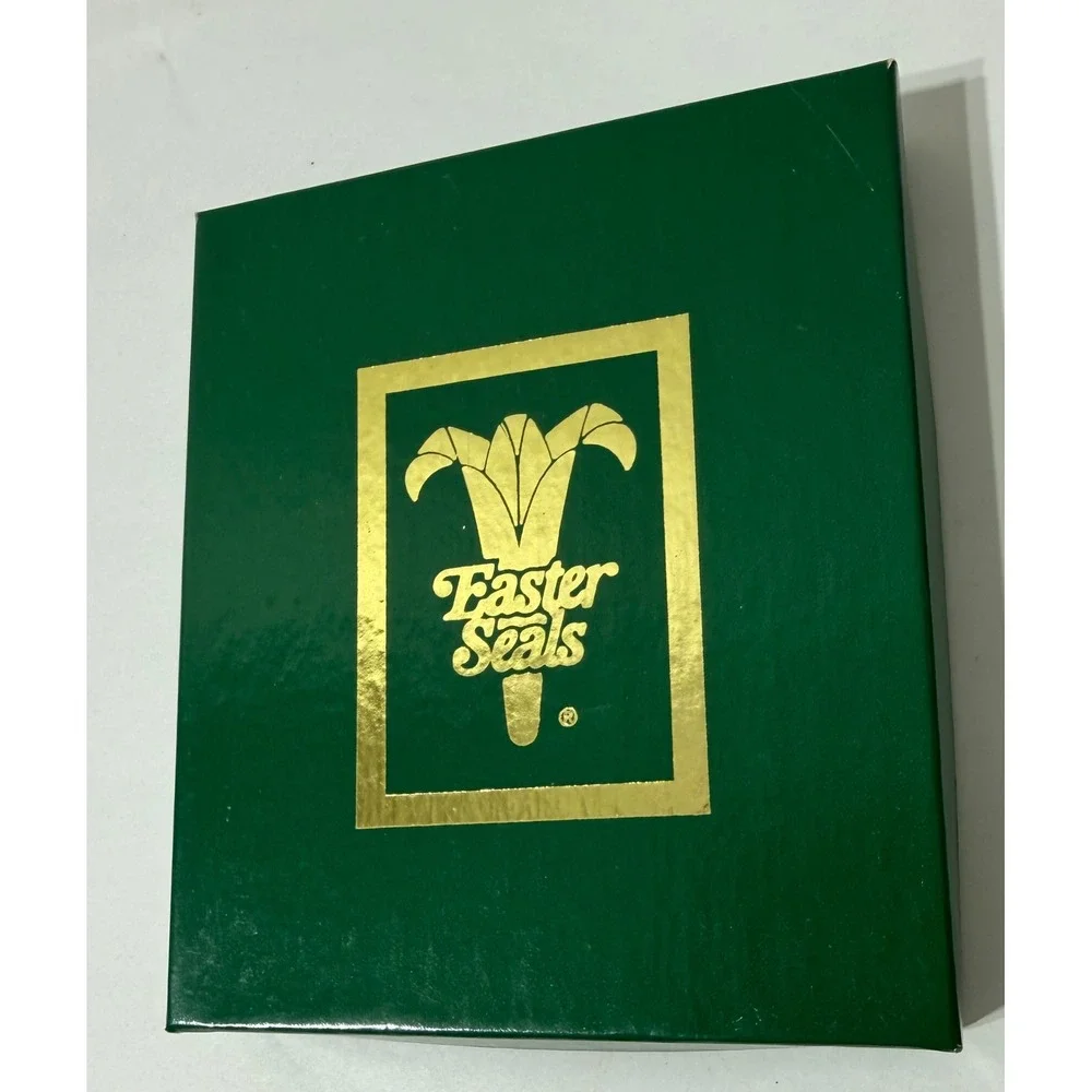 1997 Florida Easter Seal Society 24k Gold Skyway Bridge Christmas Ornament Boxed